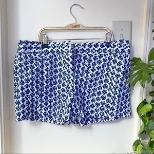 LOFT Navy Eyelet Shorts